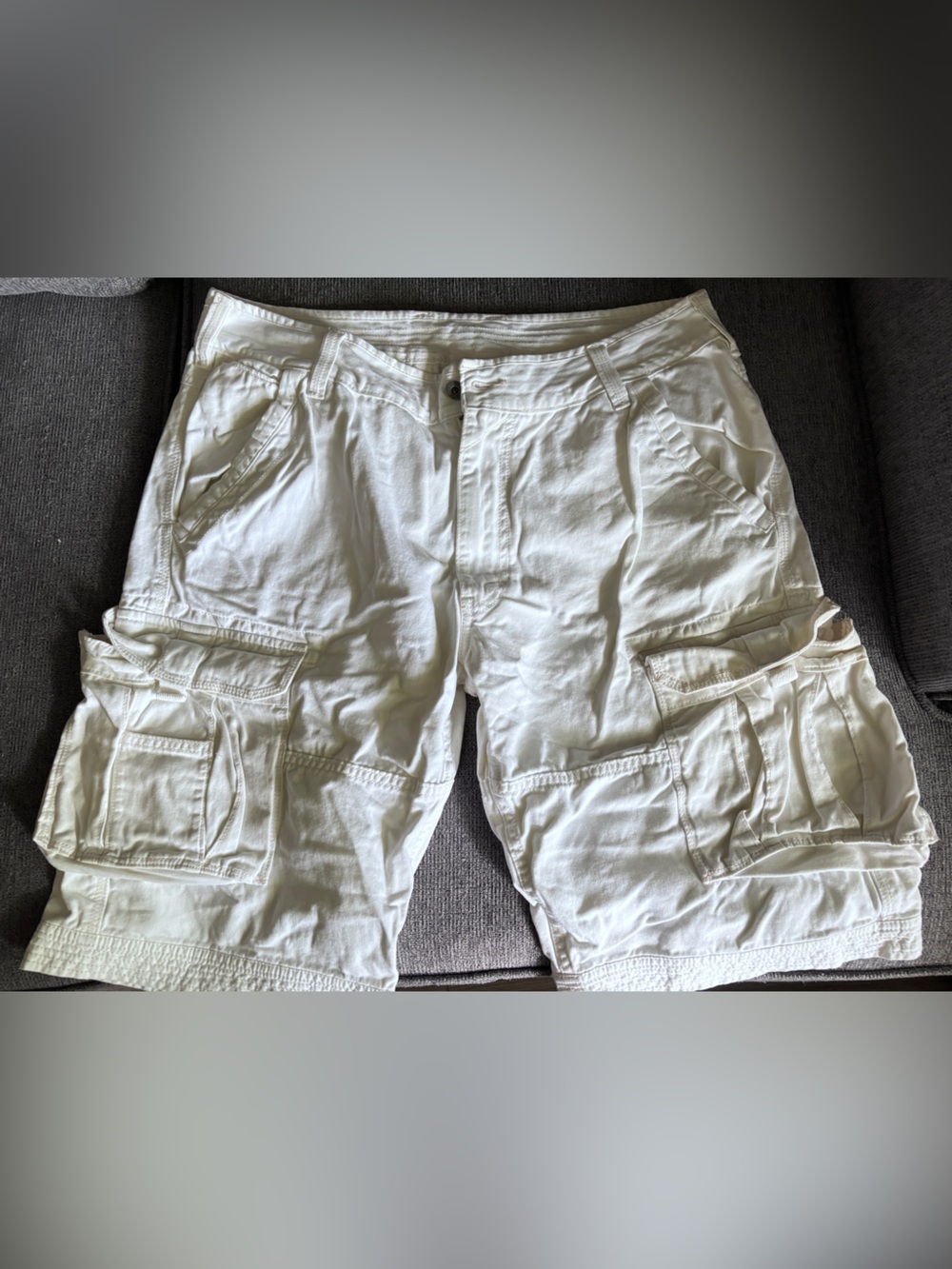 Levi's White Cargo Shorts